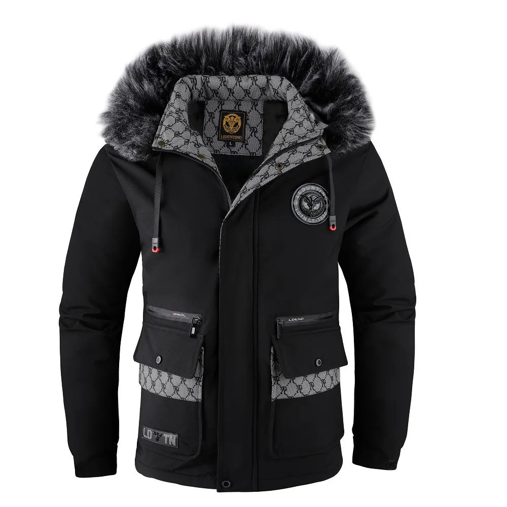 Btsukimi Winter Men Hooded Fur Collar Winter Coats Down Jackets High Quality Male Thicker Windproof Warm Parkas Hombre Casual Jackets