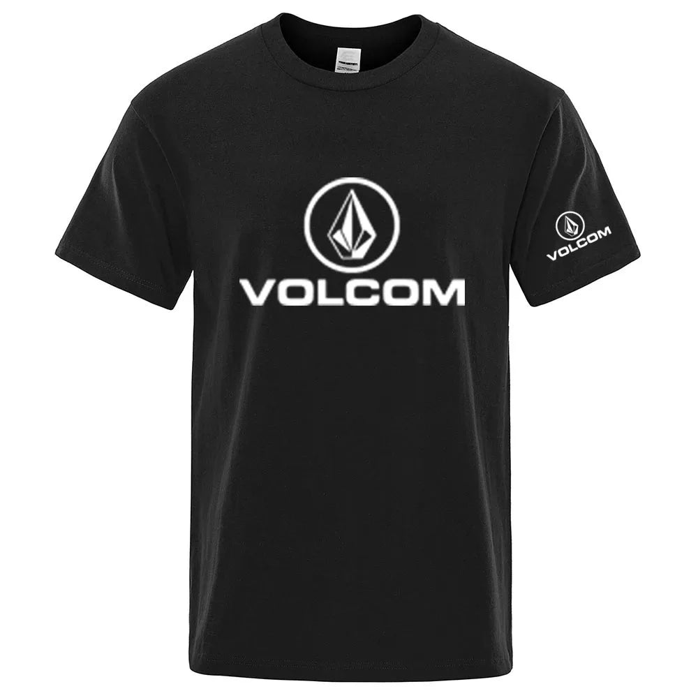 VOLCOM 2026 New Men's Quick Dry Ordinary Designer Thin Short Sleeve Sport T Shirt Fitness Breathable Versatile Tops