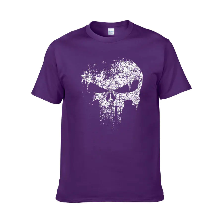 Punisher Skull Print Men's Short Sleeve T-Shirt
