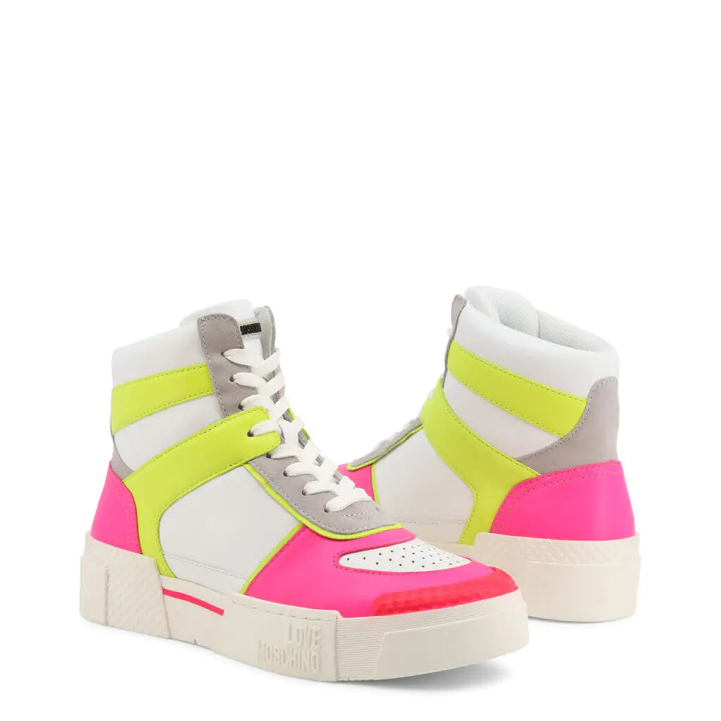 Love Moschino | Neon Pink High Top Sneakers