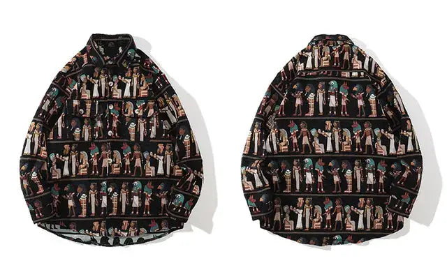Vintage Egyptian Harajuku Print Shirt