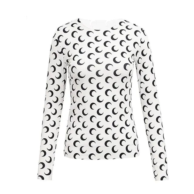 Long-Sleeved Marine Moon T-Shirt