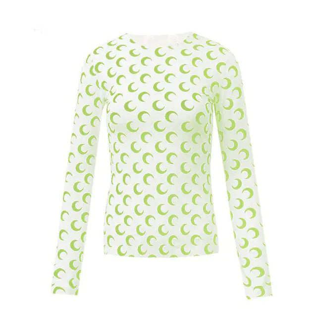 Long-Sleeved Marine Moon T-Shirt