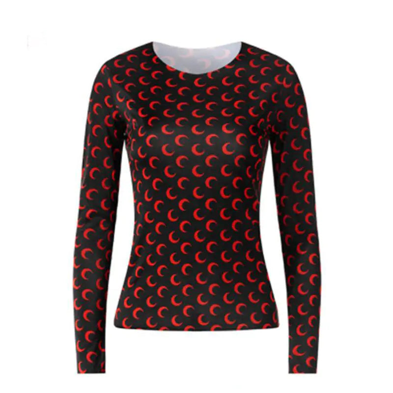 Long-Sleeved Marine Moon T-Shirt