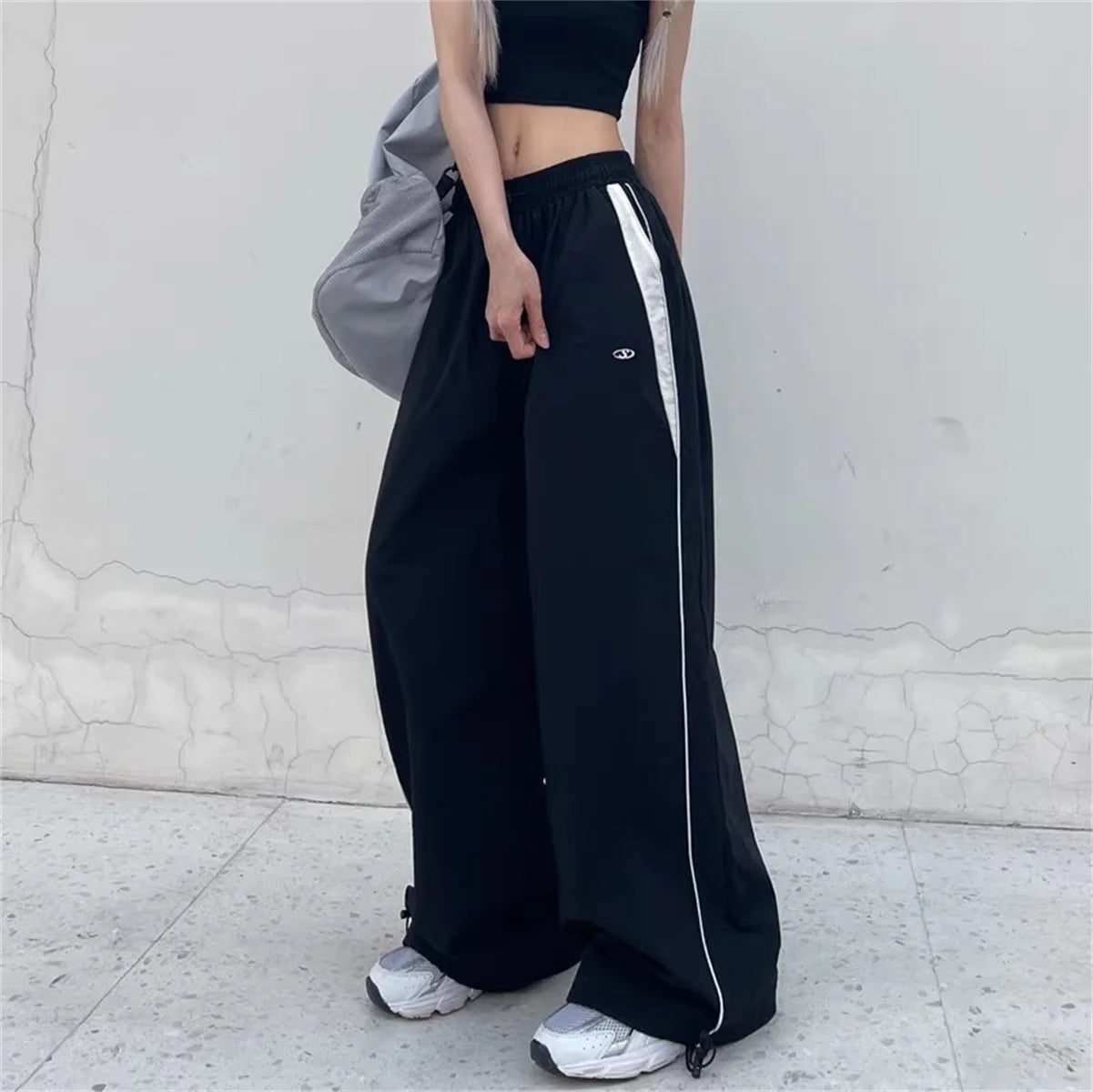 Loose Joggers Pants Cargo Pants Vintage Streetwear Hip Hop Y2k Baggy Wide Leg Sweatpants Casual Pockets Fashion Trousers
