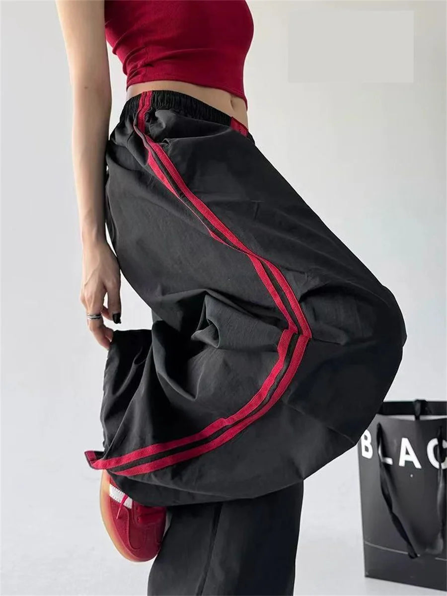 Loose Joggers Pants Cargo Pants Vintage Streetwear Hip Hop Y2k Baggy Wide Leg Sweatpants Casual Pockets Fashion Trousers
