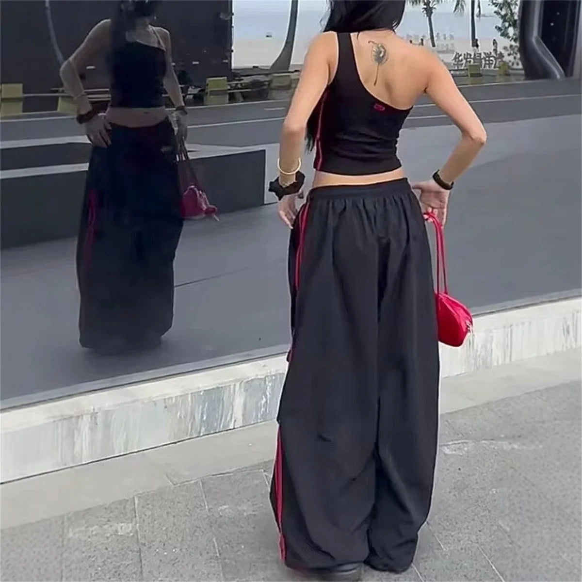 Loose Joggers Pants Cargo Pants Vintage Streetwear Hip Hop Y2k Baggy Wide Leg Sweatpants Casual Pockets Fashion Trousers
