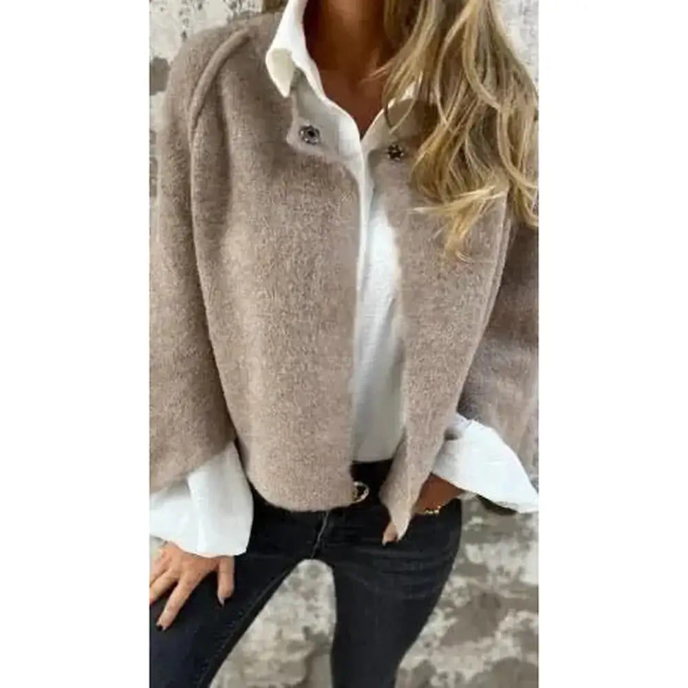 Batwing Sleeve Cashmere Cardigan - FASHION FLOOD