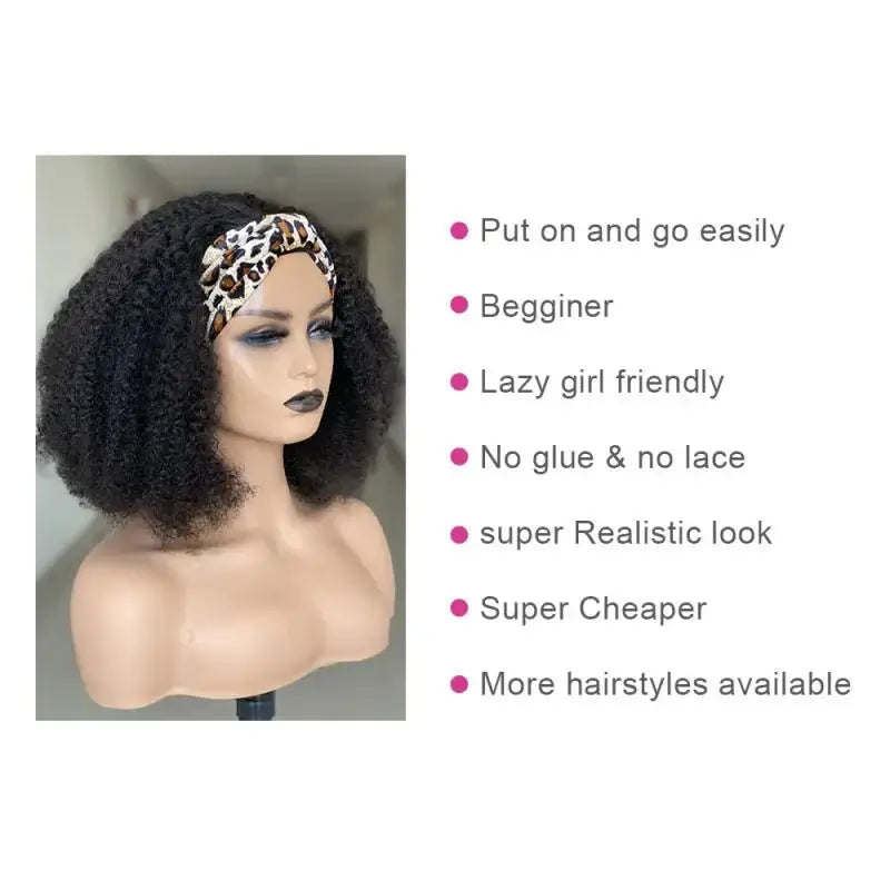 Black Women Non-Glue Human Hair Silky Curly Wig - FASHION FLOOD