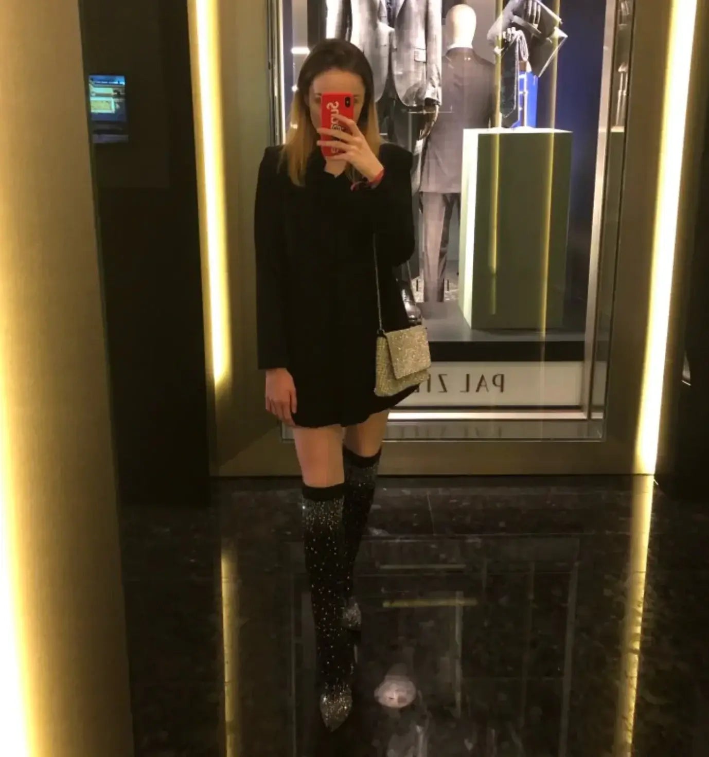 Crystal Thigh-High Boots - FASHION FLOOD