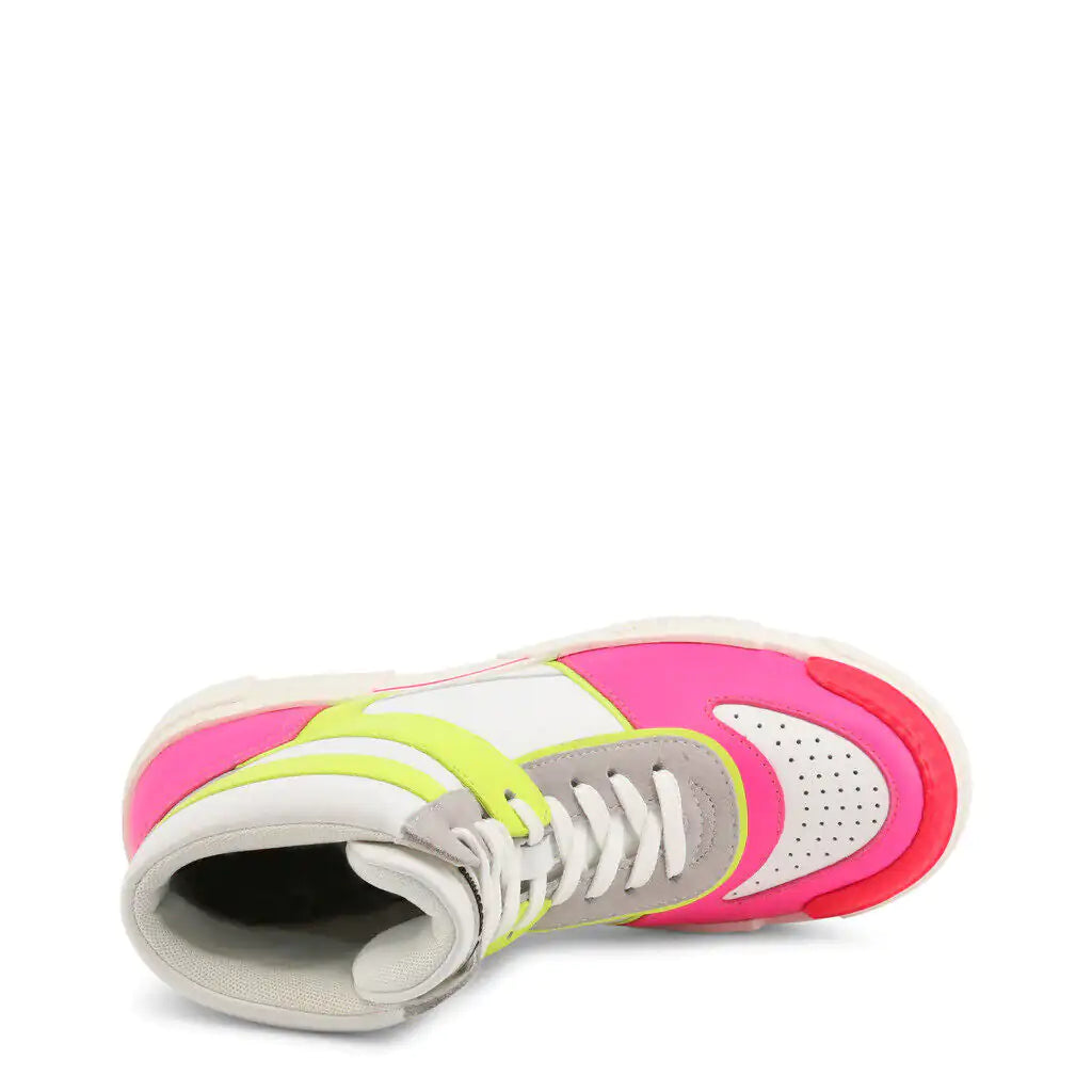 Love Moschino | Neon Pink High Top Sneakers