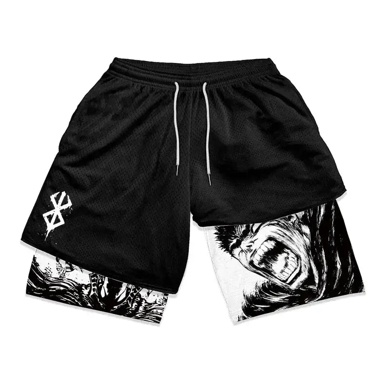 Berserk Anime 2 in 1 Gym Shorts