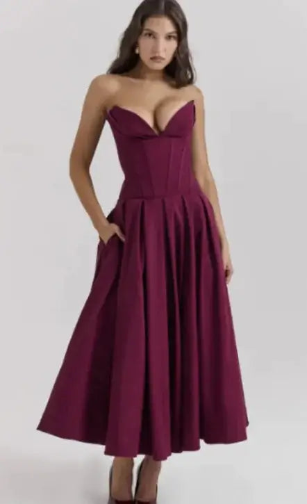 Fashionable Tube Top Dress - FASHION FLOOD