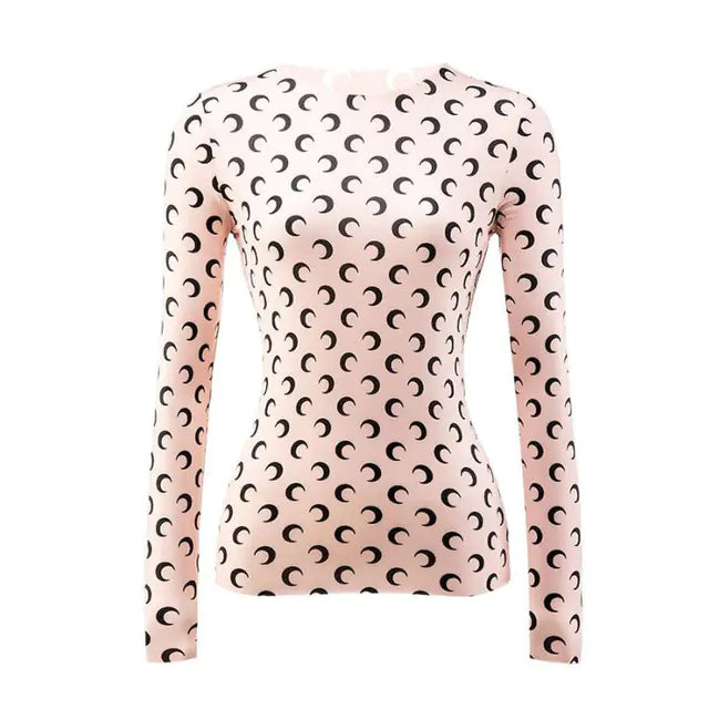 Long-Sleeved Marine Moon T-Shirt