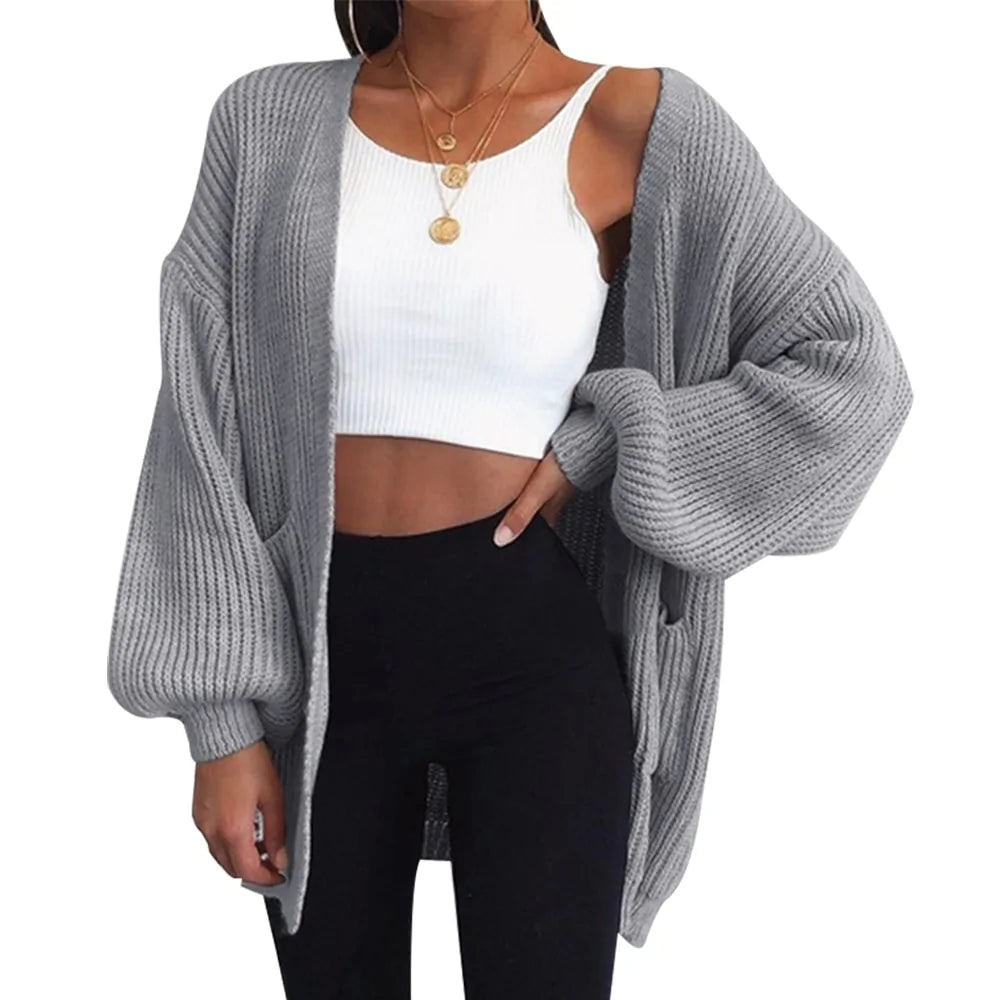 Loose Knitted Cardigan Sweater