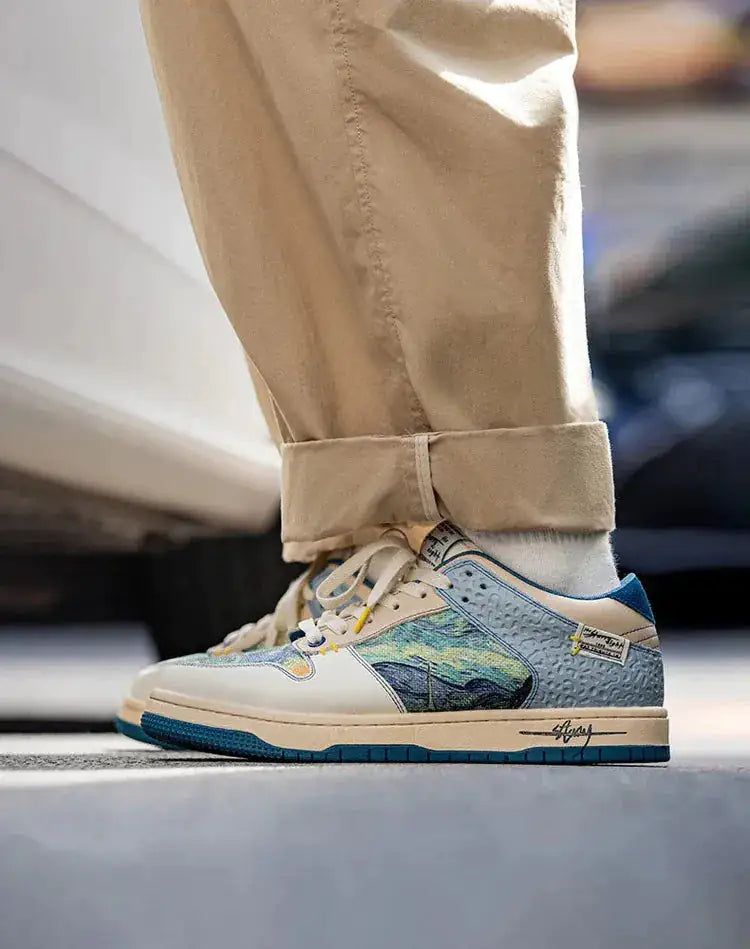 Van Gogh Starry Night Canvas Sneakers