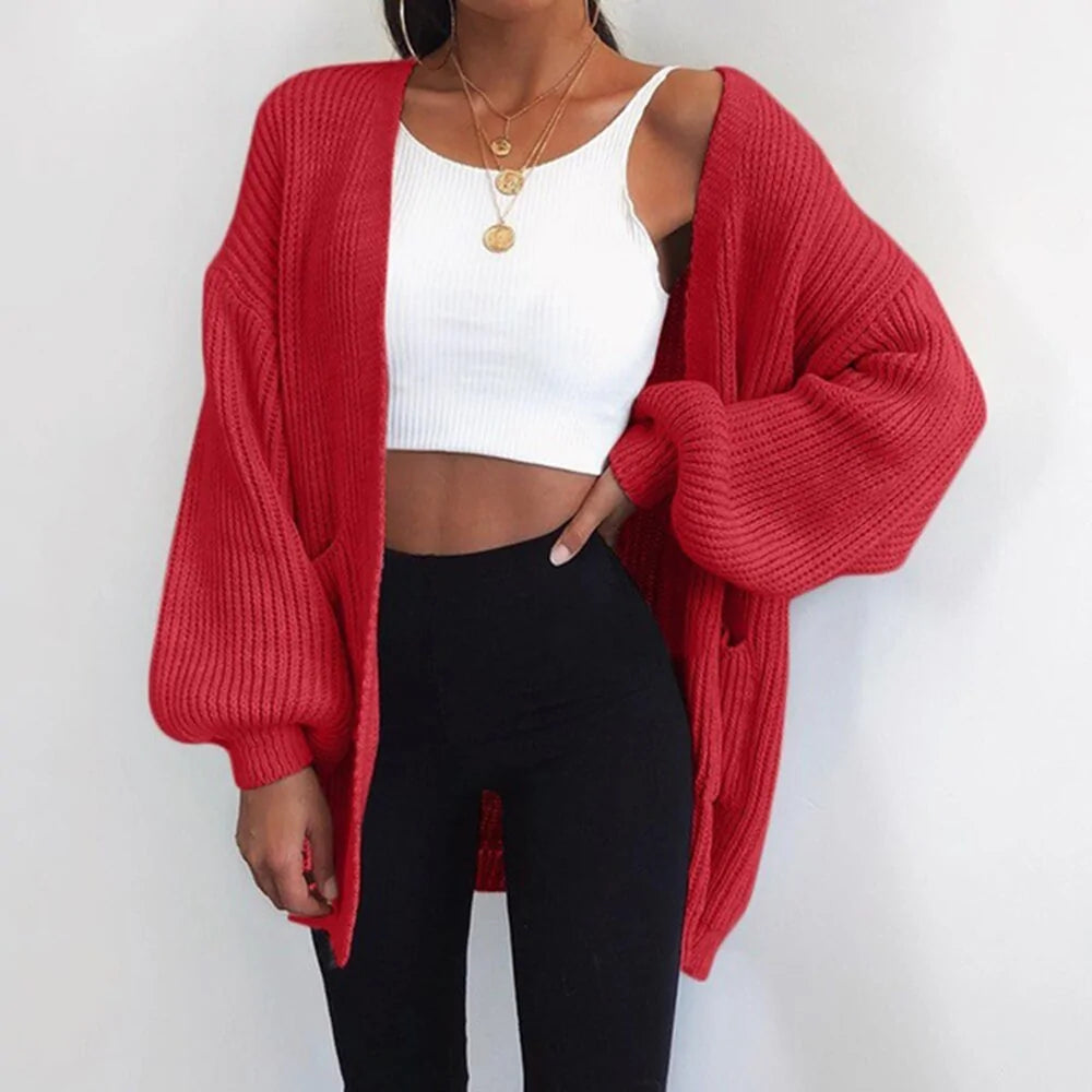 Loose Knitted Cardigan Sweater