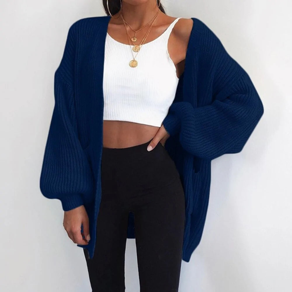 Loose Knitted Cardigan Sweater
