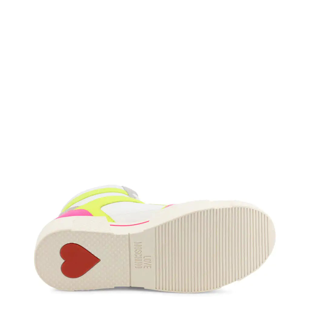 Love Moschino | Neon Pink High Top Sneakers