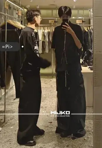 Baggy Leather Cargo Pants