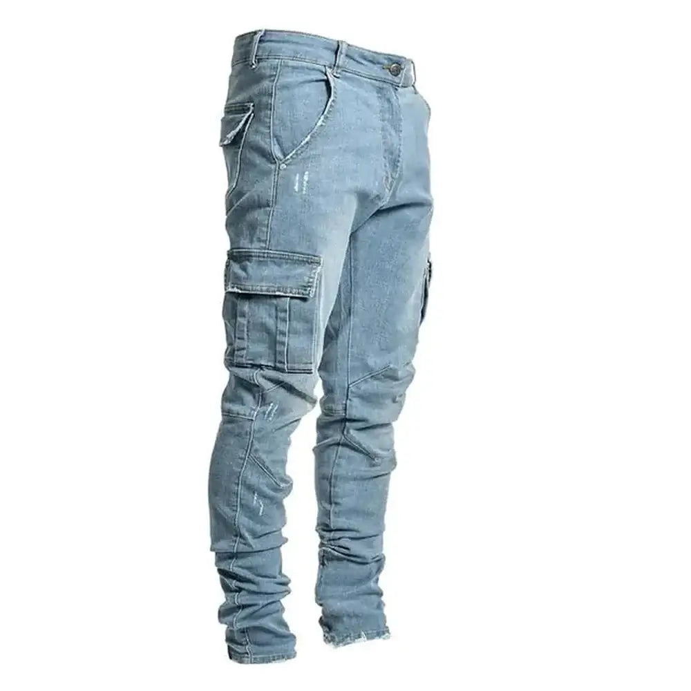 Multi Pocket Cargo Jeans - FASHION FLOOD