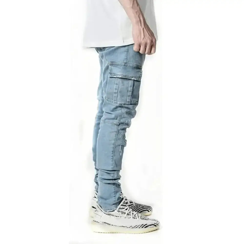 Multi Pocket Cargo Jeans - FASHION FLOOD