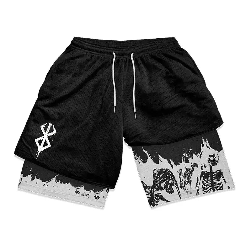 Berserk Anime 2 in 1 Gym Shorts