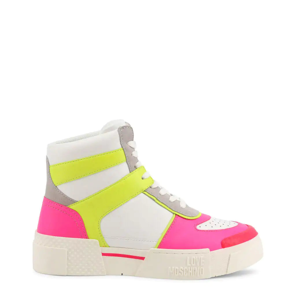 Love Moschino | Neon Pink High Top Sneakers