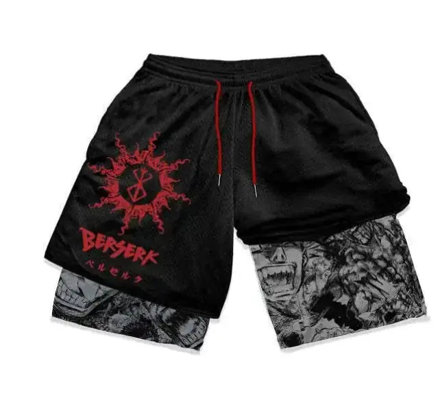 Berserk Anime 2 in 1 Gym Shorts