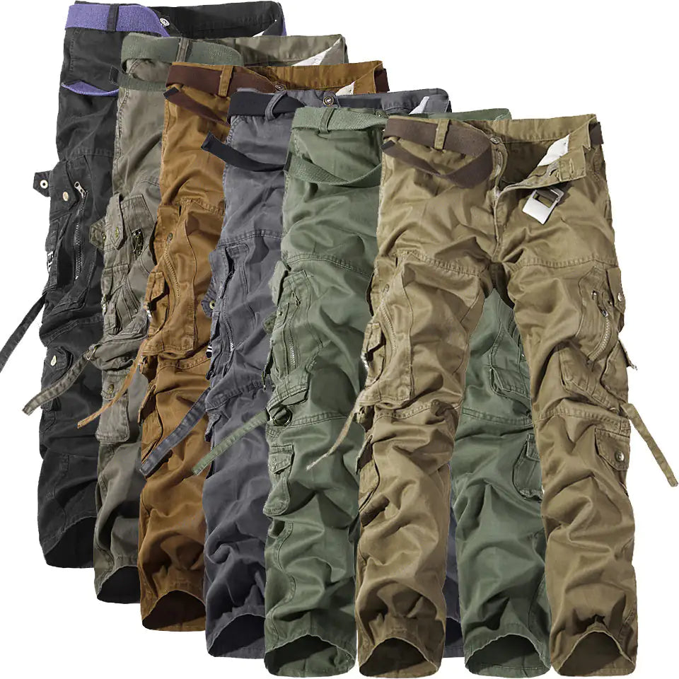 Washed Hot Sale Multi-Pocket Cargo Pants