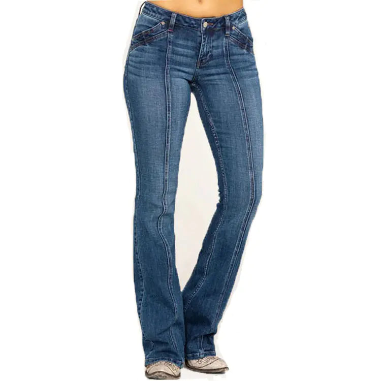 Slim Washed Jeans with Horn Detail