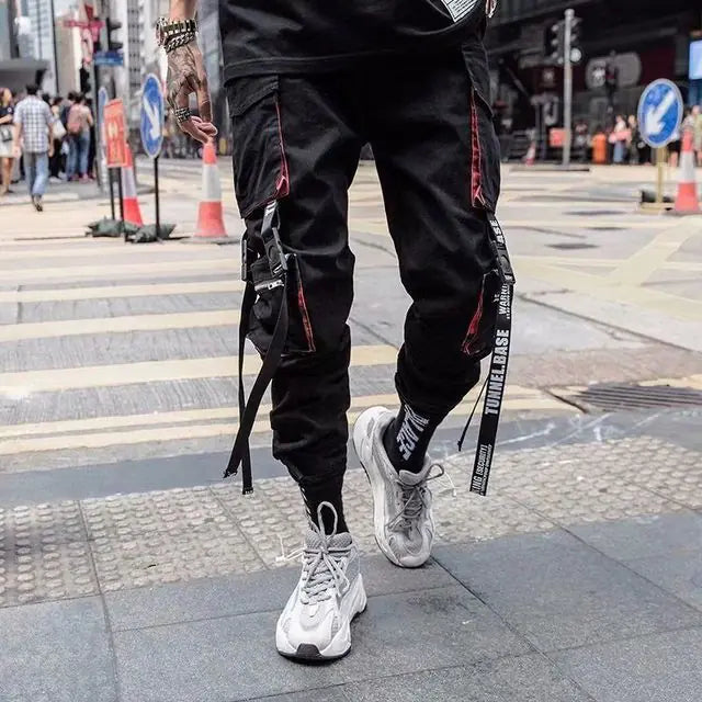 Y2K Men's Cargo Pants - Multi Pocket Harem Trousers