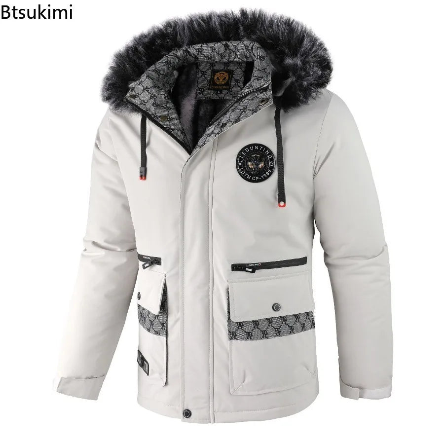 Btsukimi Winter Men Hooded Fur Collar Winter Coats Down Jackets High Quality Male Thicker Windproof  Warm Parkas Hombre Casual Jackets