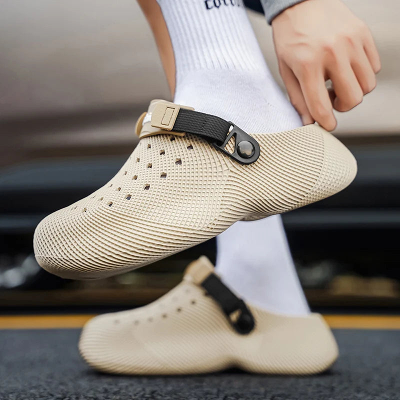 Summer Men's Sandals Outdoor Fashion Slippers Breathable Lightweight Beach Sandals Thick Sole Non-Slip Casual Garden Shoes
