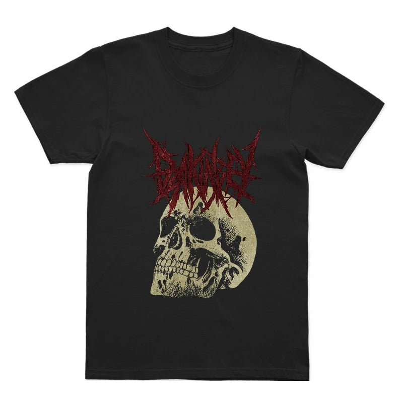 Coolmind U0009-T2 Skull Print Graphic Men T Shrit Exclusive Graphic Men Tshirt Loose Unisex Tee Shirts Men