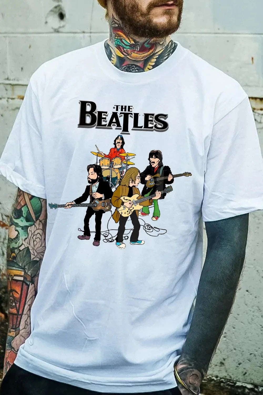 2026 The Beatles Band T Shirt Mens Womens Cotton Tees Ummer Casual Short Sleeve Round Neck Clothing Loose Tops Trend