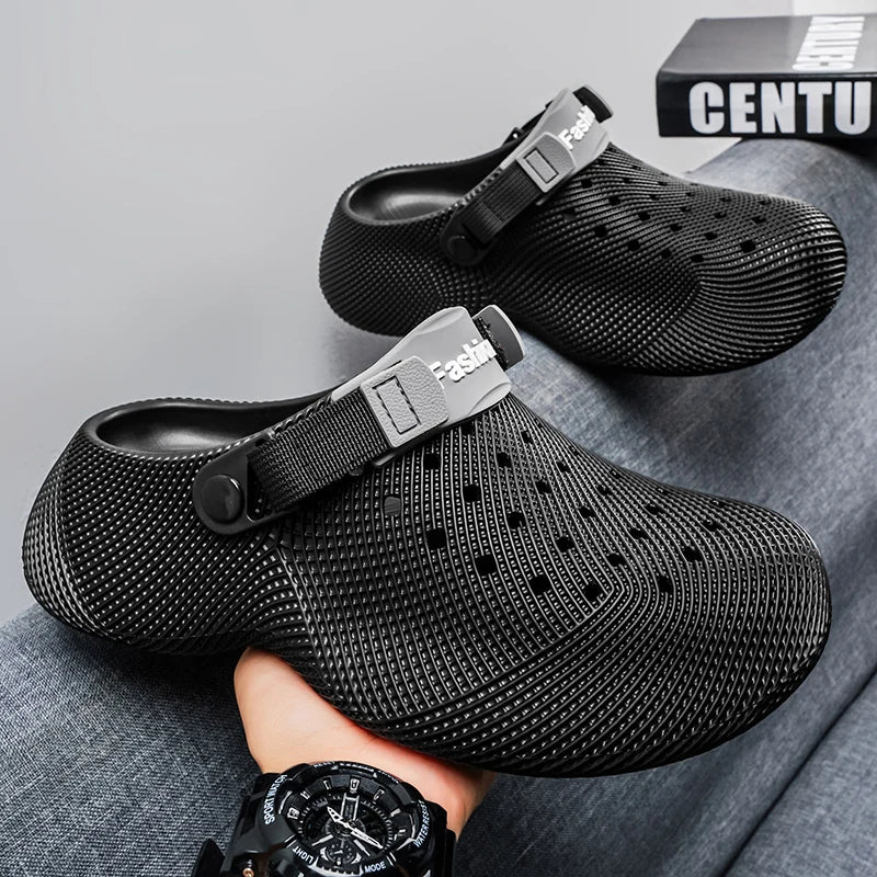 Summer Men's Sandals Outdoor Fashion Slippers Breathable Lightweight Beach Sandals Thick Sole Non-Slip Casual Garden Shoes