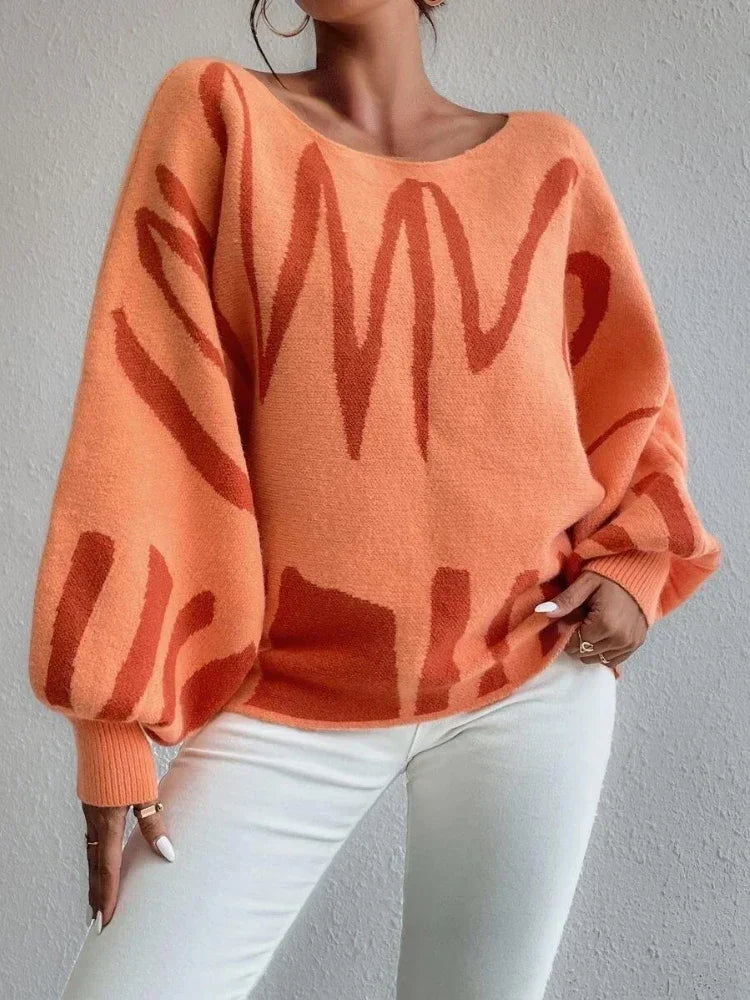 Fashion Women Sweaters 2025 New Autumn Winter Korean Fashion Pullovers Loose Sleeve Sleeve Top Vintage Knitwear Clothing