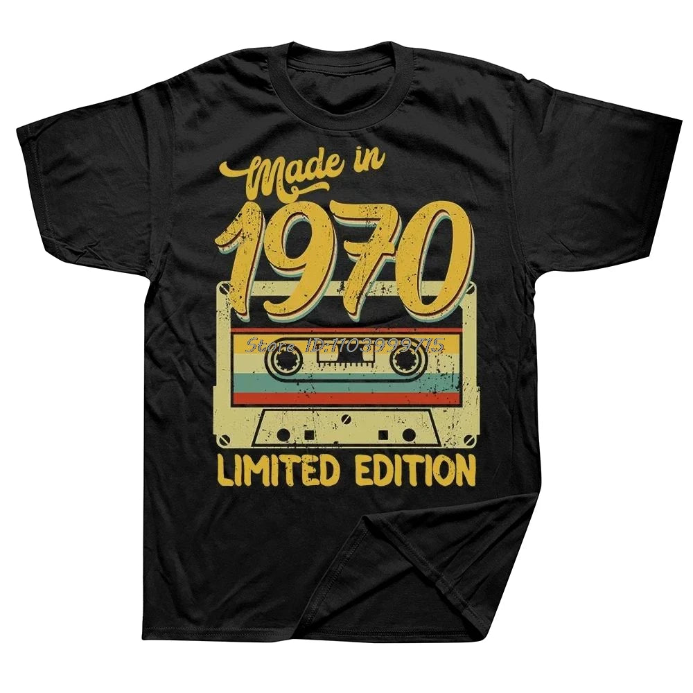 New Vintage Retro Classic 1970 54th Birthday Day Gift T-Shirt Sports Fan T Shirt Unisex Cotton Clothing Heavy Weight T-shirt