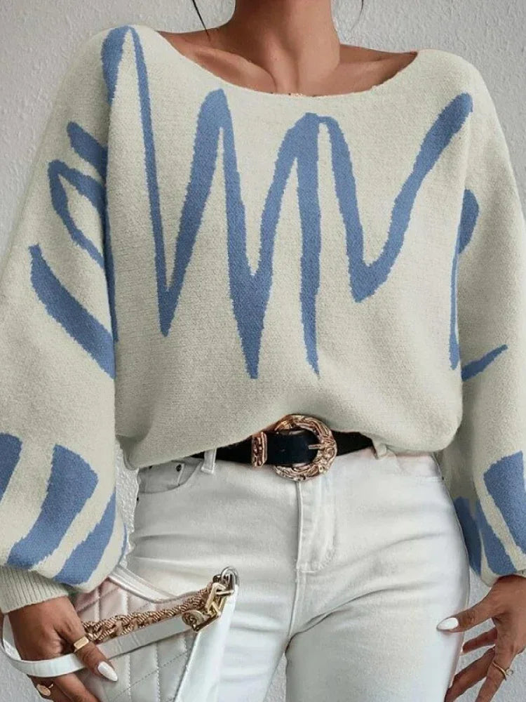 Fashion Women Sweaters 2025 New Autumn Winter Korean Fashion Pullovers Loose Sleeve Sleeve Top Vintage Knitwear Clothing