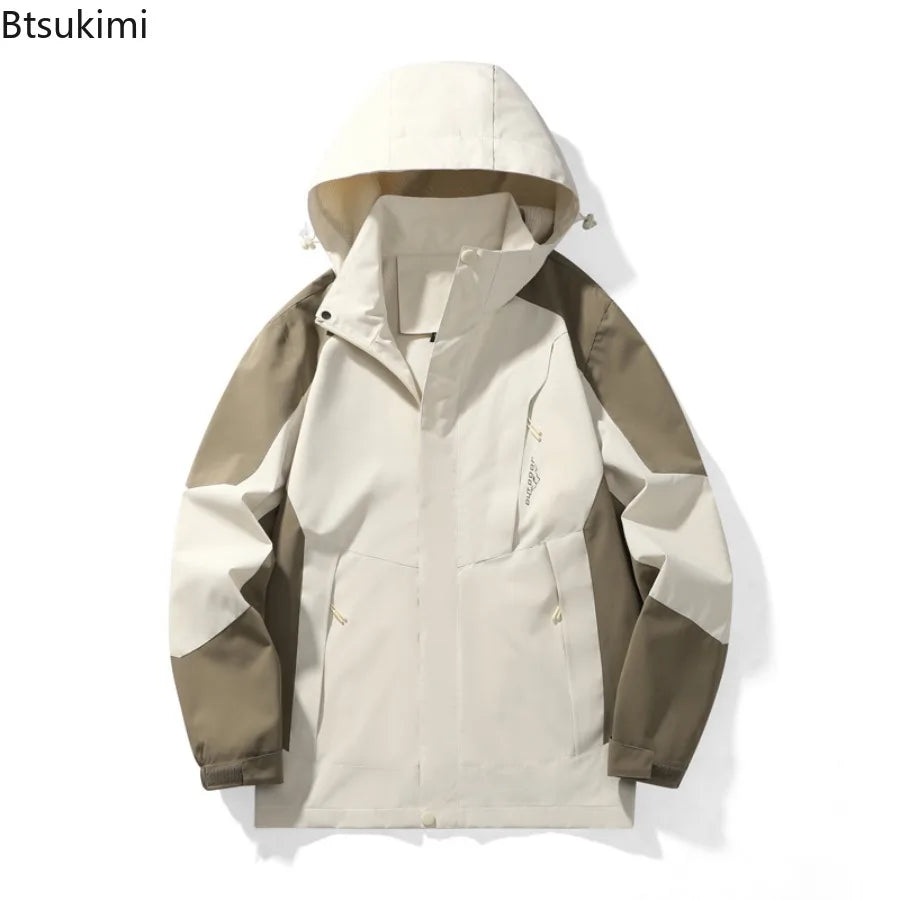 Btsukimi High Quality Men Jackets Spring Autumn Men's Fashion Waterproof Windbreak Coats Outdoor Hiking Camping Jackets for Couple Coats
