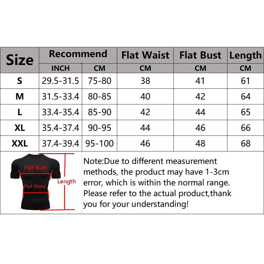 Men Compression Running T Shirts Shapewear Fitness Tight Short Sleeves Body Shaper Training Jogging Shirts Gym Sportswear