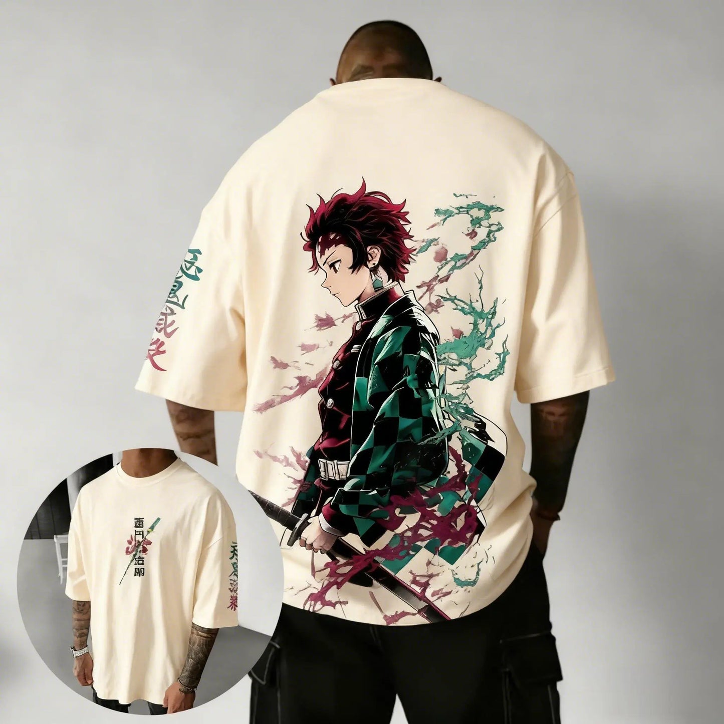 Demon Slayer Blade Charcoal Jiro Manga Enthusiast Men's Printed Casual Sports Outdoor Daily T-shirt