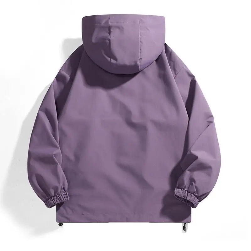 HEEYIN YIN Men's Hooded Solid Color Thin Jacket For Outdoor Hiking Hunting Fishing Windproof And Waterproof Printed With Logo