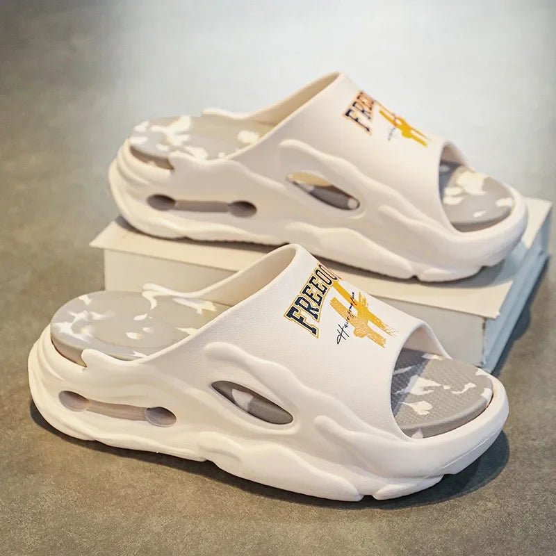 2025 New Hot Extra-thick Soled Unisex Slippers Fashion Summer Shoes Outdoor Sandals Beach Slides EVA Soft Indoor Slippers