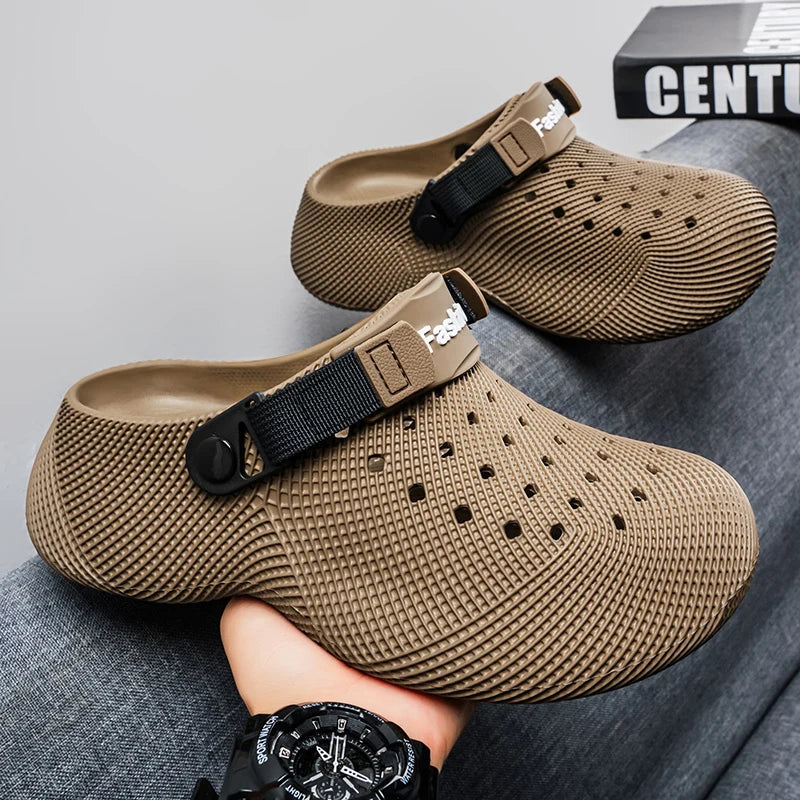 Summer Men's Sandals Outdoor Fashion Slippers Breathable Lightweight Beach Sandals Thick Sole Non-Slip Casual Garden Shoes