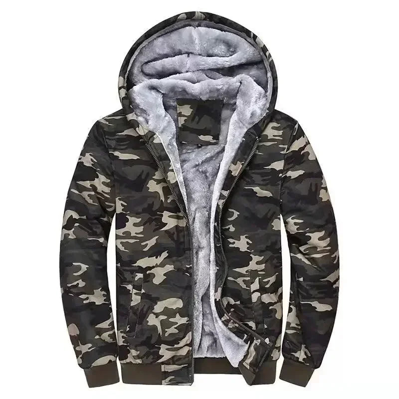 Btsukimi Fashion Men's Jackets Winter Hooded Coats Male Warm Sweatshirts Fleece Hoodie Slim Student Hoodies Outerwear 2026 Men's Clothing