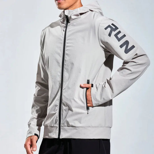 Men's Jackets Hoodie Outwear Workout Sports Jacket Fitness Running Windproof Coats Men Gym Sportswear Windbreaker Hooded Top
