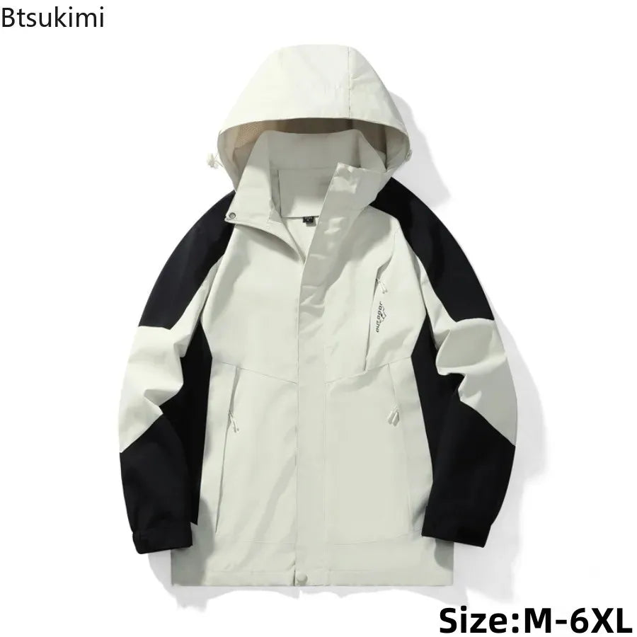 Btsukimi High Quality Men Jackets Spring Autumn Men's Fashion Waterproof Windbreak Coats Outdoor Hiking Camping Jackets for Couple Coats