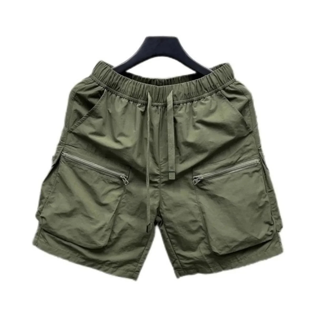 Men's Functional Workwear Short Shorts Hip Hop Summer Thin Outdoor Quick-Dry Beach Mid-Length Loose Fit Short Pants Streetwear